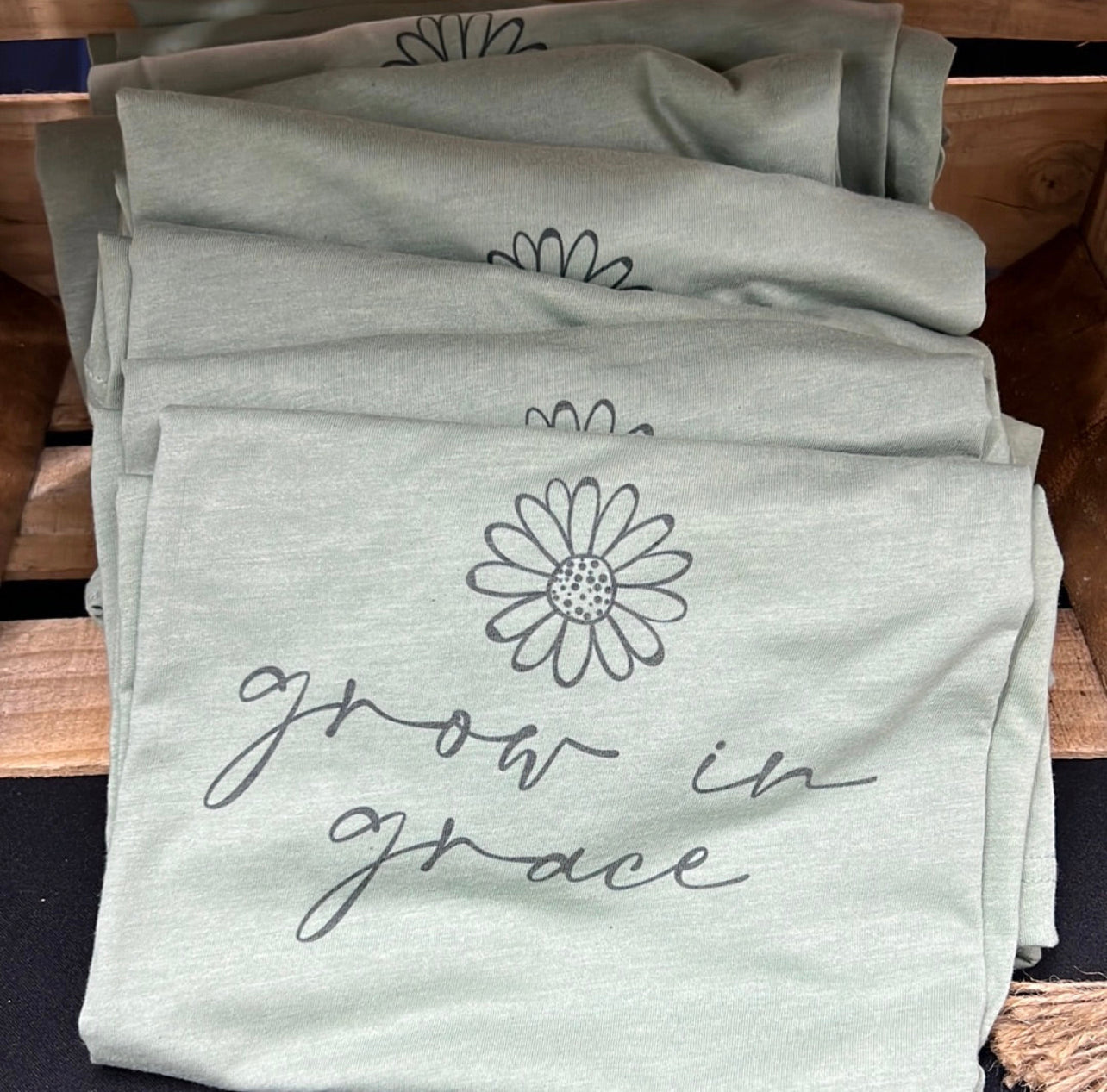 Grow in Grace - Sage tee