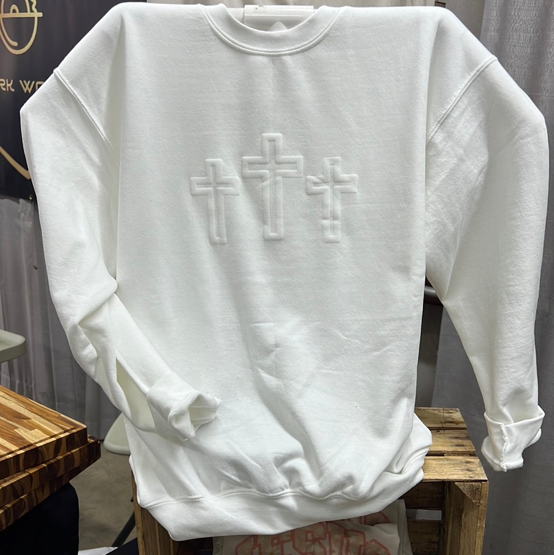 Three crosses puff design