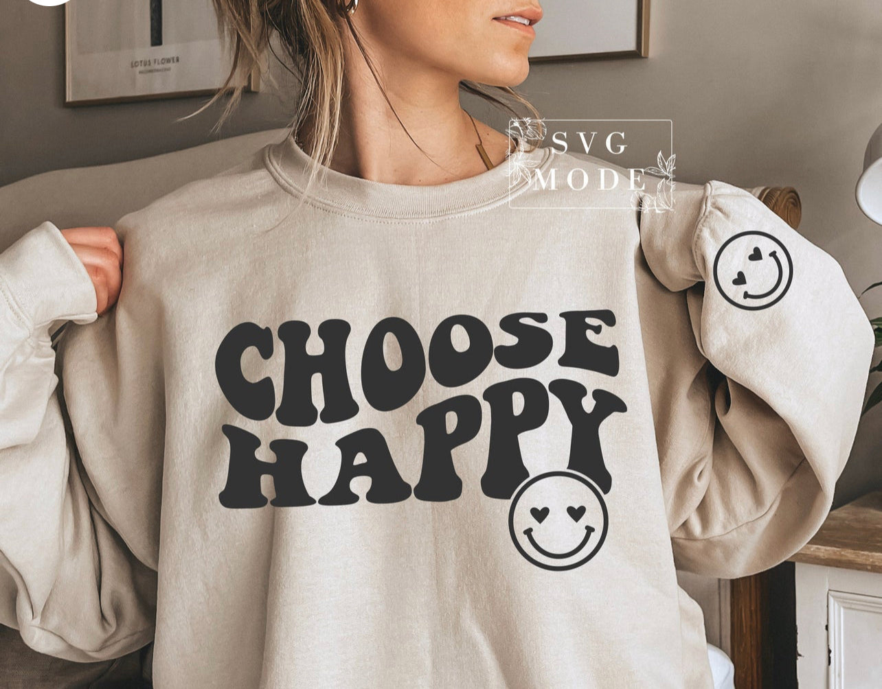 Choose happy with smiley